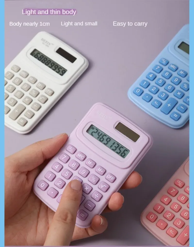 2025 New Small Calculator Silent Calculator Mini Version Learning Auxiliary Portable Calculator