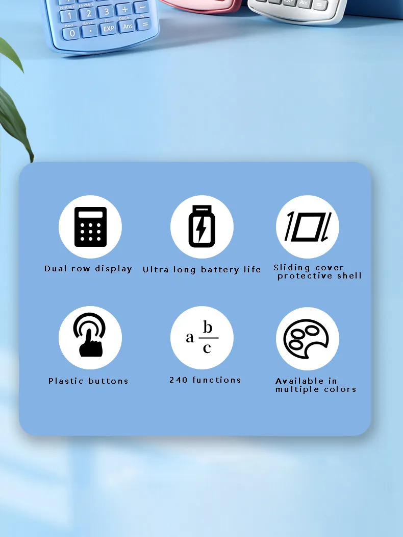 1pc Scientific Calculator-240 Functions, Double-Line Display, Ideal for Students, Essential Elect Electronic Components