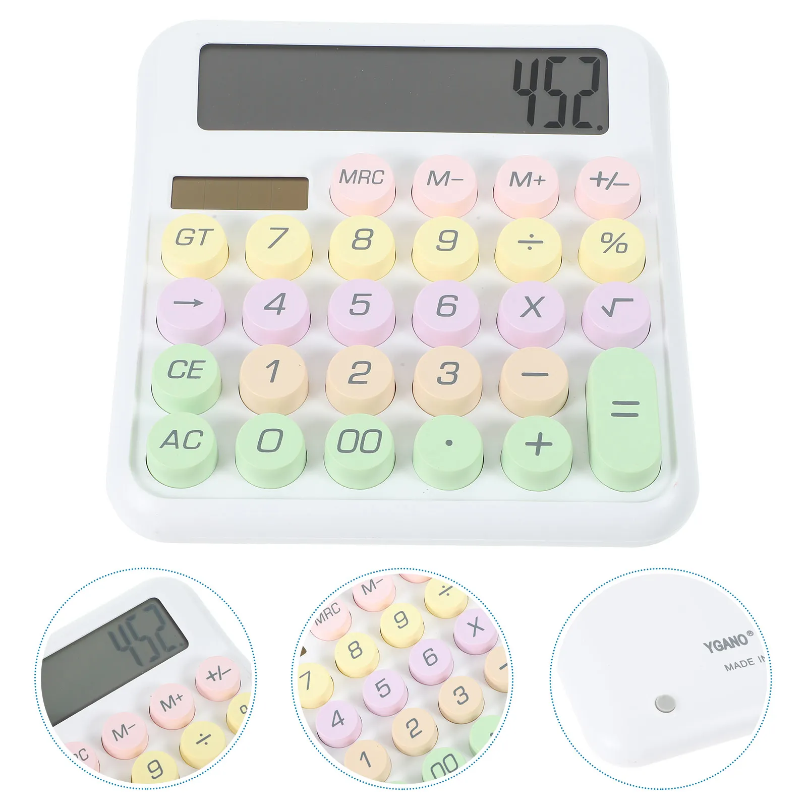 Mechanical Keyboard Calculator Cute Small Desk Plastic Handheld Office School Large Display Mini Sturdy Materials Precise Typing