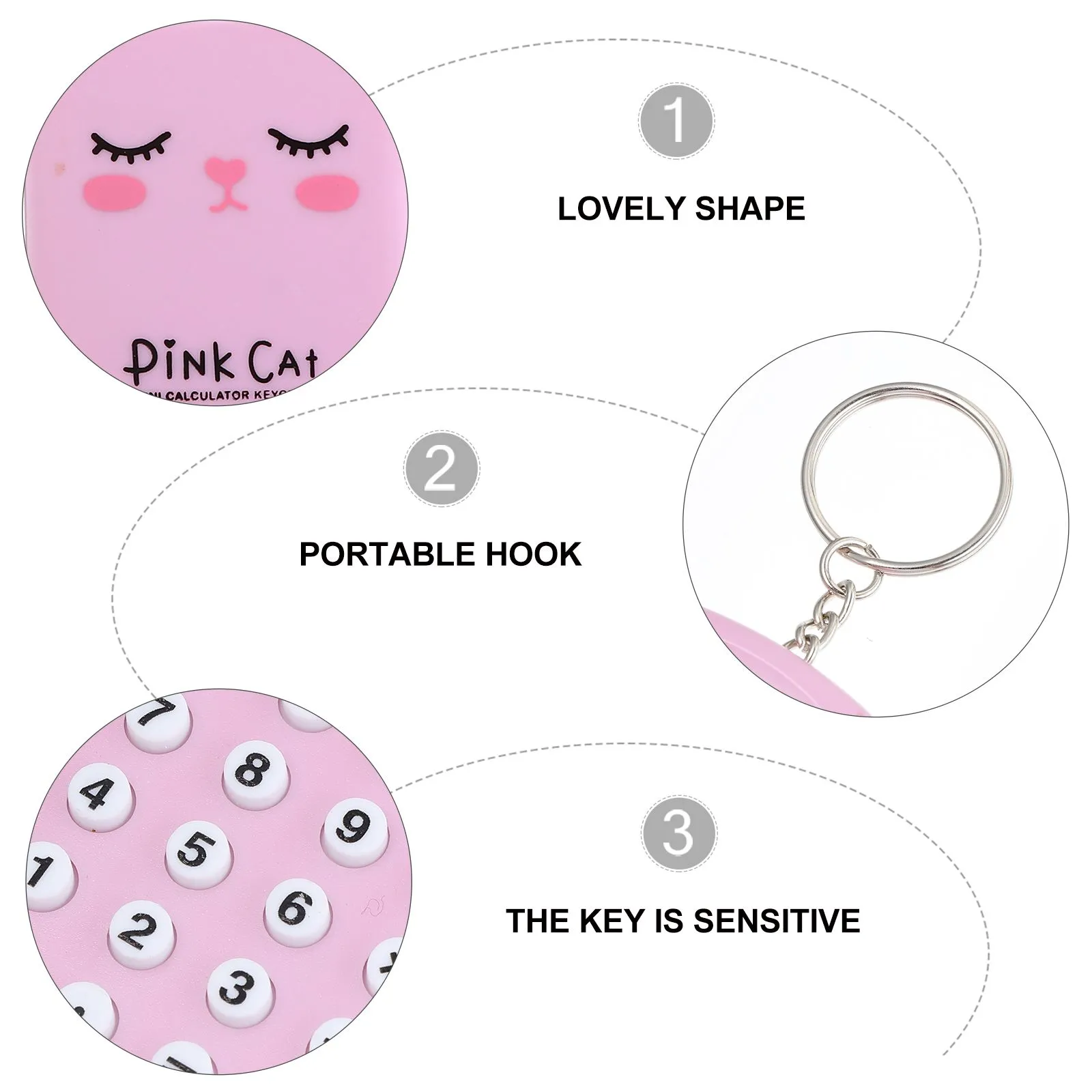 2pcs Mini Calculator Small Portable Plastic Cute Student Arithmetic Desk Office Toy Lightweight Practical Pocket Size