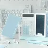 Cute Foldable Calculator LCD Display Portable Mini Finance Calculator LCD Notepad with Writing Board Student Calculator