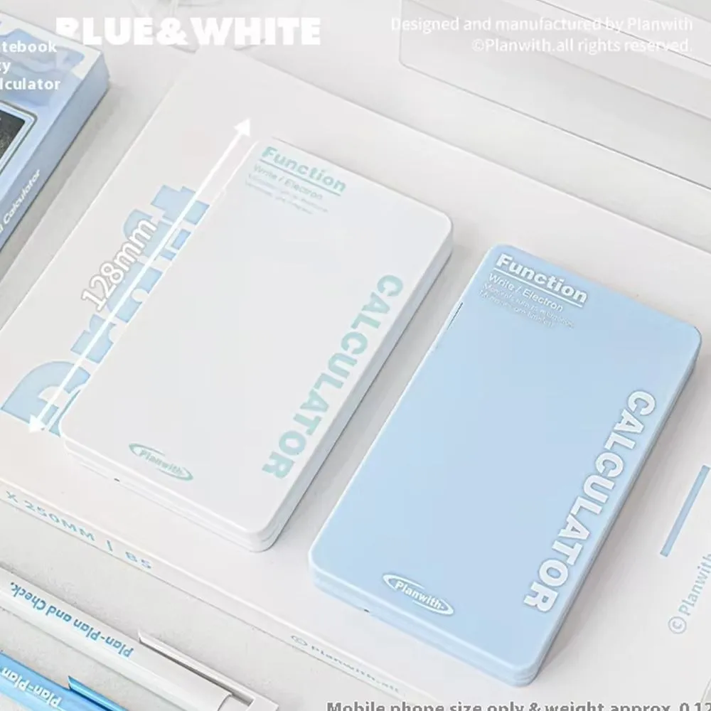 Cute Foldable Calculator LCD Display Portable Mini Finance Calculator LCD Notepad with Writing Board Student Calculator