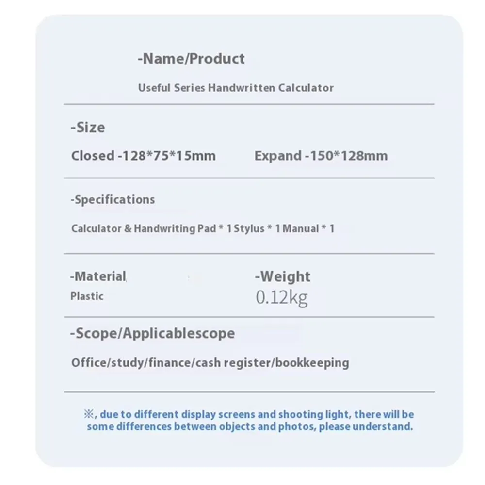 Cute Foldable Calculator LCD Display Portable Mini Finance Calculator LCD Notepad with Writing Board Student Calculator