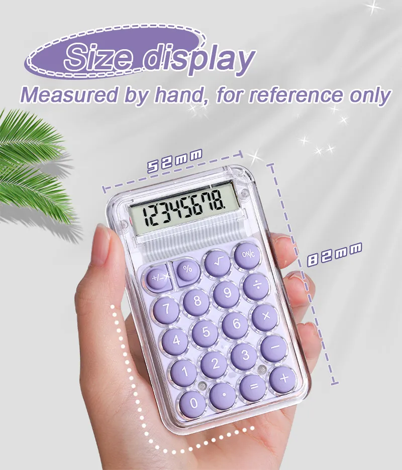 Cute Silent Calculator Mini Version Learning Auxiliary Small Portable Calculator Back To School Supplies Students/Finance