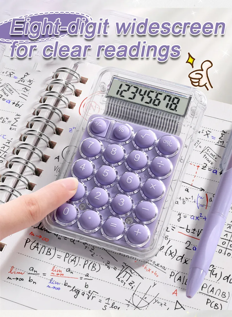 Cute Silent Calculator Mini Version Learning Auxiliary Small Portable Calculator Back To School Supplies Students/Finance