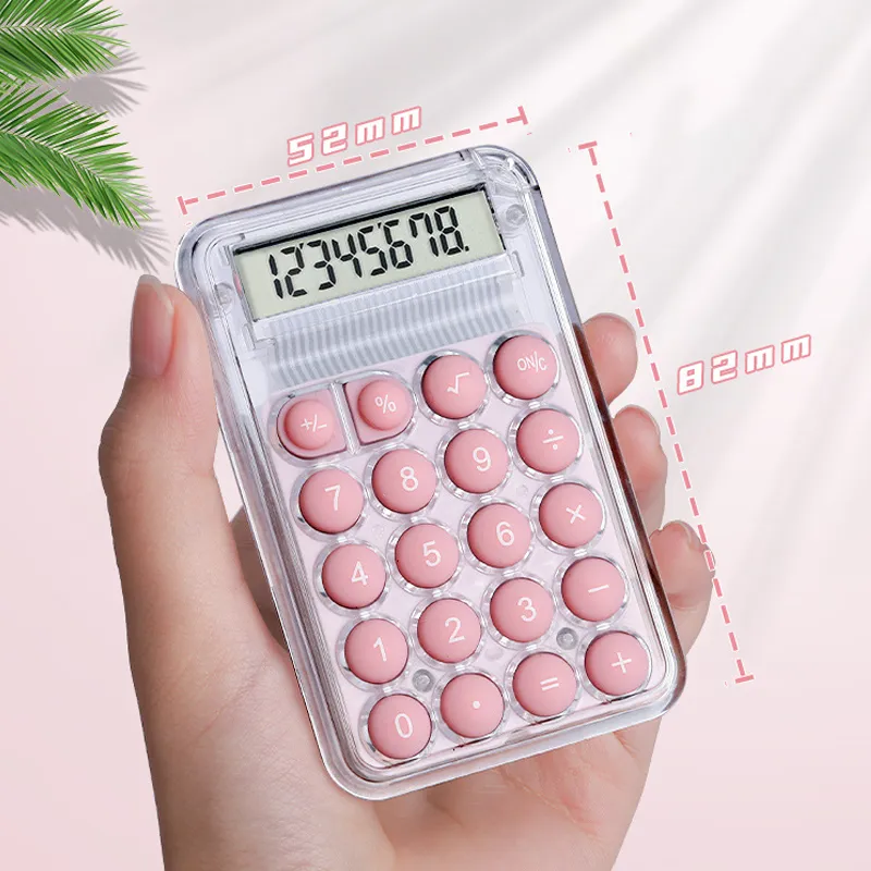 Cute Silent Calculator Mini Version Learning Auxiliary Small Portable Calculator Back To School Supplies Students/Finance