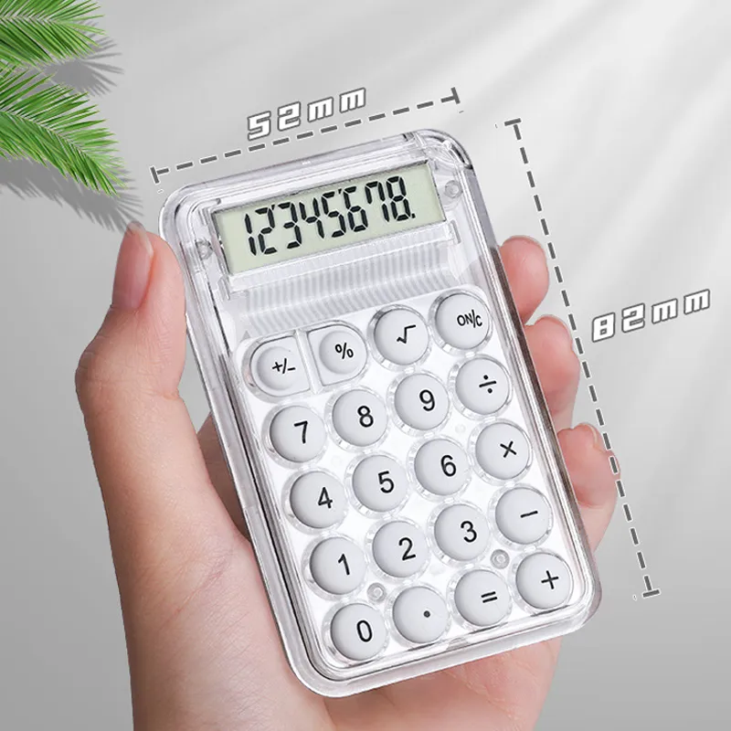 Cute Silent Calculator Mini Version Learning Auxiliary Small Portable Calculator Back To School Supplies Students/Finance