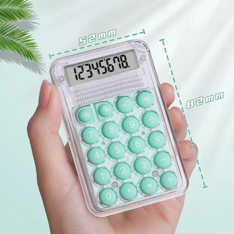 Cute Silent Calculator Mini Version Learning Auxiliary Small Portable Calculator Back To School Supplies Students/Finance