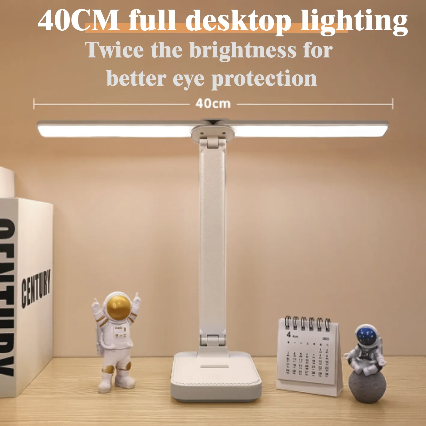 LED Desk Lamp USB Rechargeable Table Lamp 3 Levels Dimmable Touch Desk Lighting Eye Protection Foldable For Bedroom Desk Light