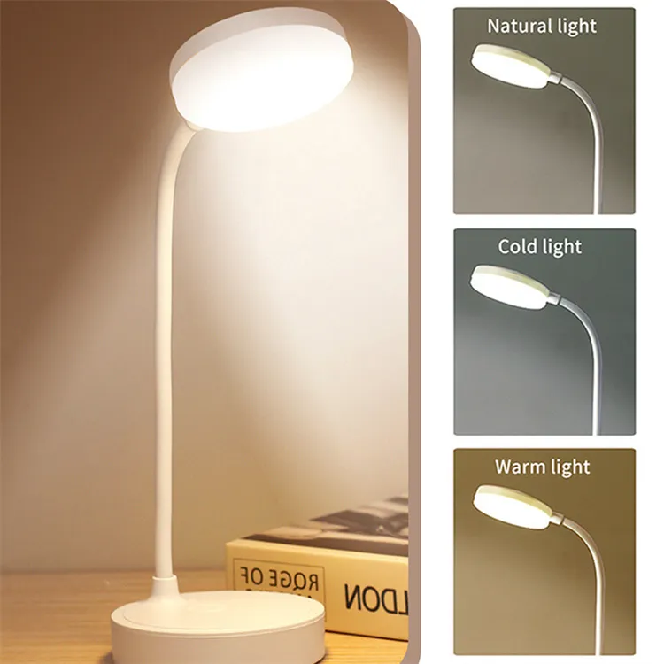 Table Lamp USB Rechargeable Desk Lamp Bed Reading Book Night Light LED Eye Protection Light Foldable for Study Office Work Lamp