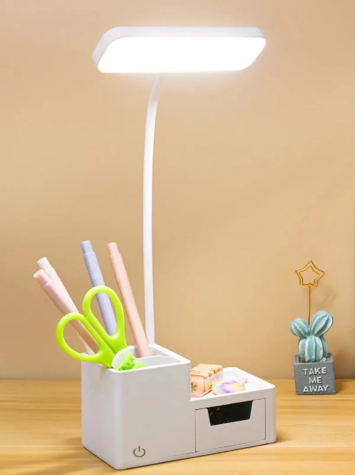 Touch LED Desk Lamp 3 Levels Dimmable Night Light USB Rechargeable Eye Protection Foldable Table Lamp Bedroom Bedside Reading