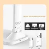 Folding Table Lamp USB Reading Touch Dimmable Eye Protection With Alarm Clock Thermometer LED Desk Lamp USB Charge Night Light