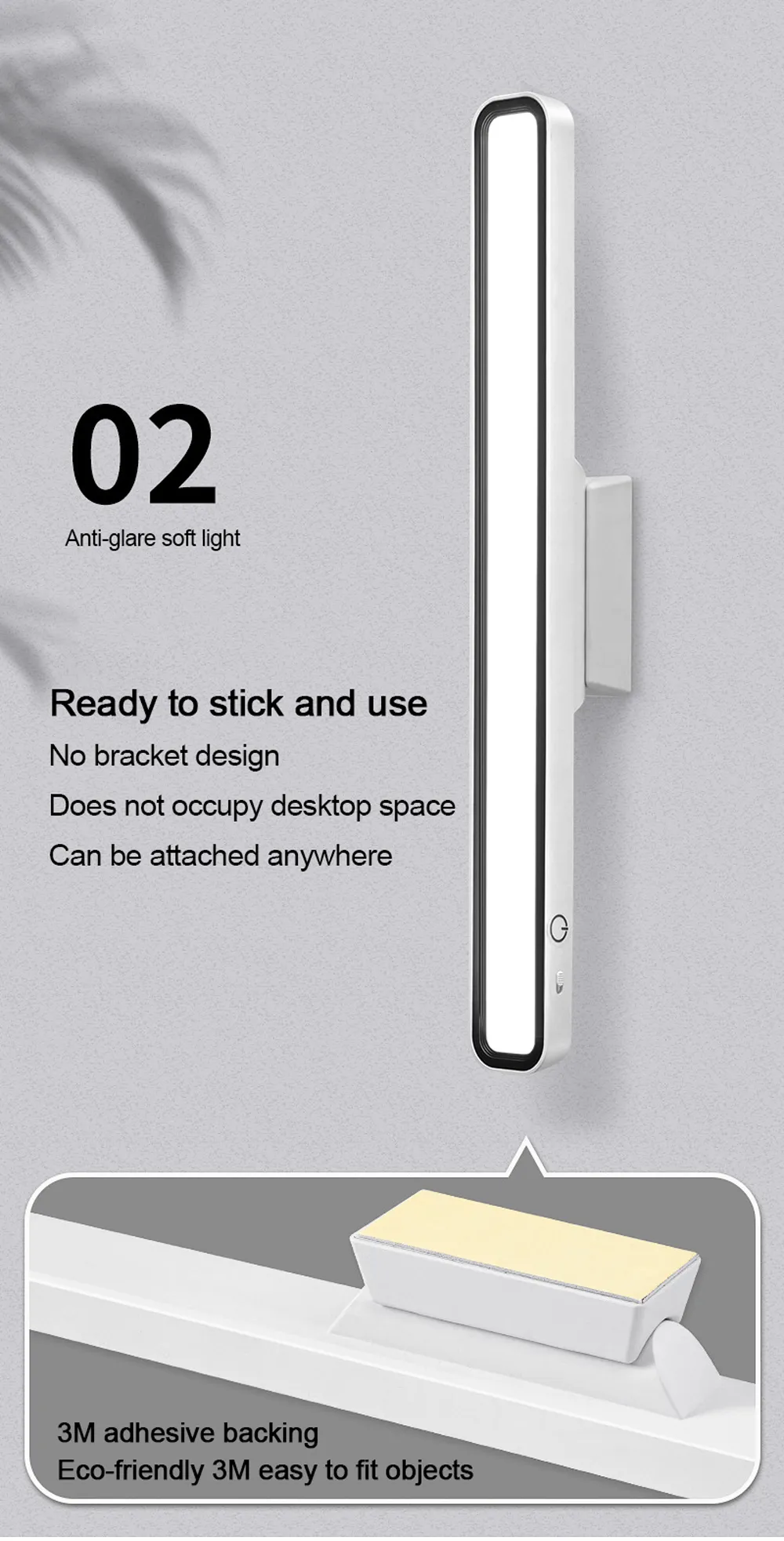 Desk Lamp Under Cabinet Lights Rechargeable Portable Magnetic Dimming USB Led Desk Lamp for Makeup Reading Study Kitchen