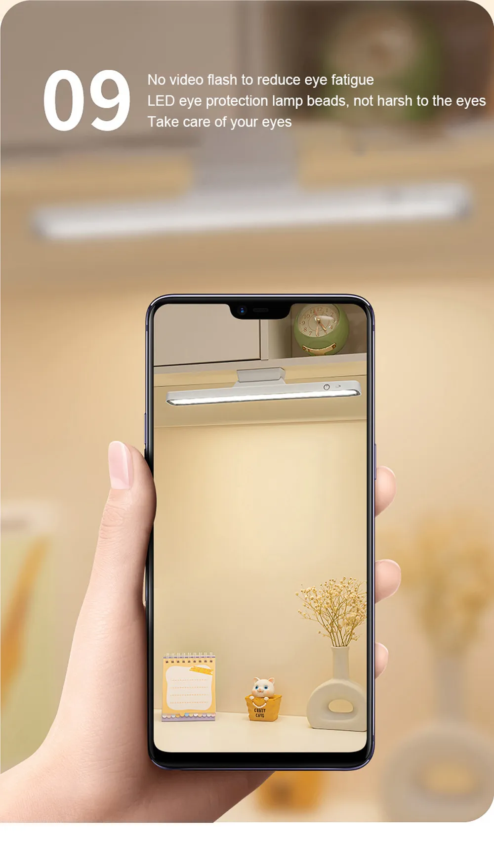 Desk Lamp Under Cabinet Lights Rechargeable Portable Magnetic Dimming USB Led Desk Lamp for Makeup Reading Study Kitchen