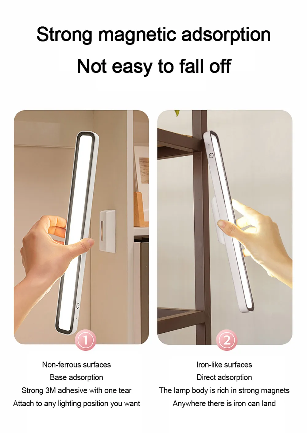 Desk Lamp Under Cabinet Lights Rechargeable Portable Magnetic Dimming USB Led Desk Lamp for Makeup Reading Study Kitchen