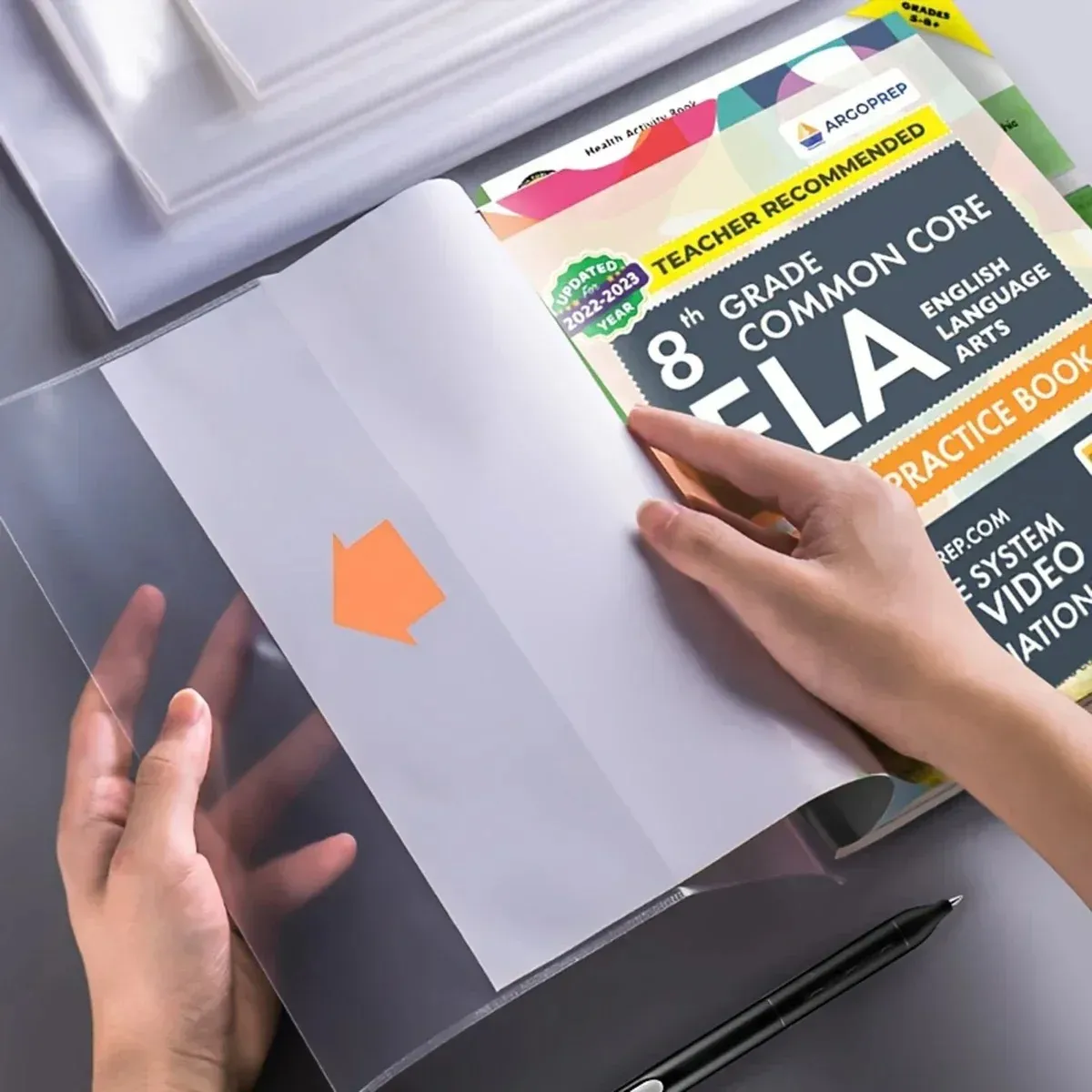 10PC-A4/16K Transparent Book Cover Protector High Transparency PP Material Adjustable and Reusable School Stationery for Student