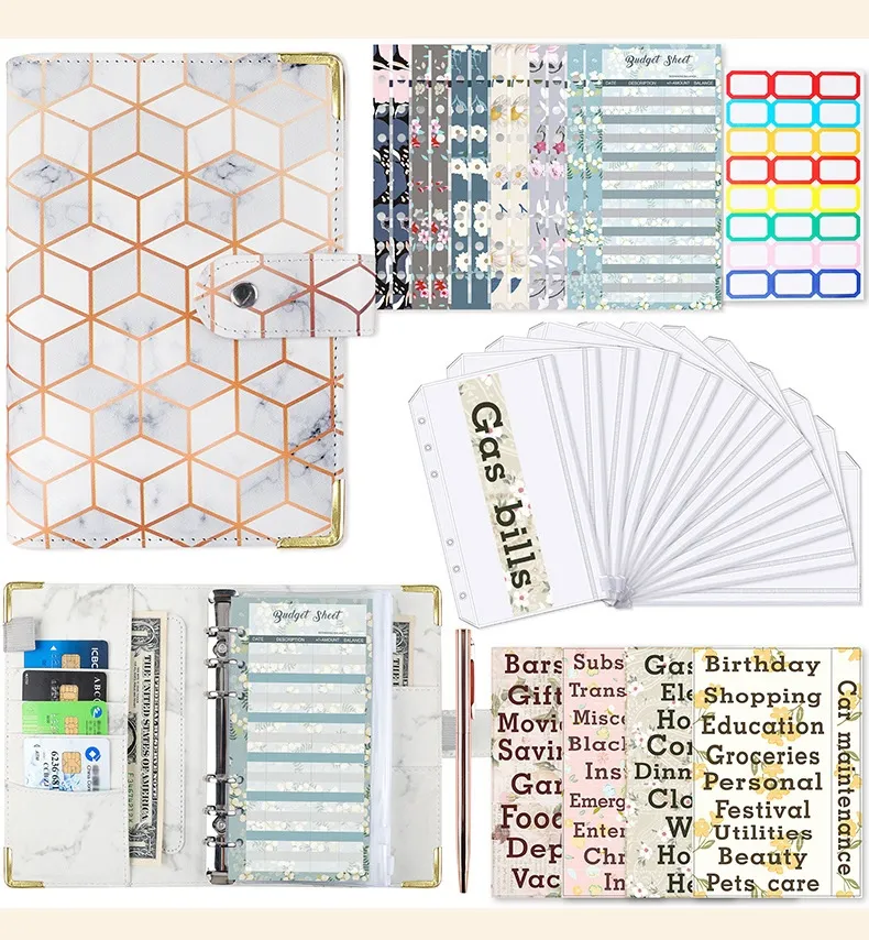 A6 Binder Notebook Covers Colorful Macaroon Pu Leather Cover School Stationery Diary Agenda Diy Planner Paper Butterfly Cover