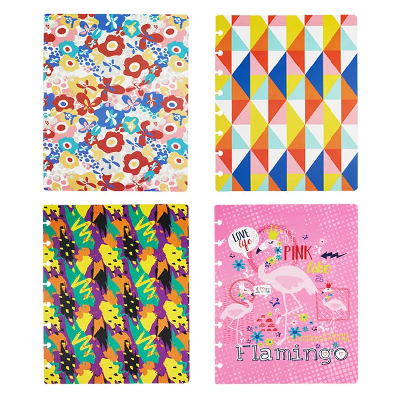 Fromthenon Flamingo Discbound Notebooks Covers Dics Ring Mushroom Hole Notebook Cover Planner Accessories Office Stationery