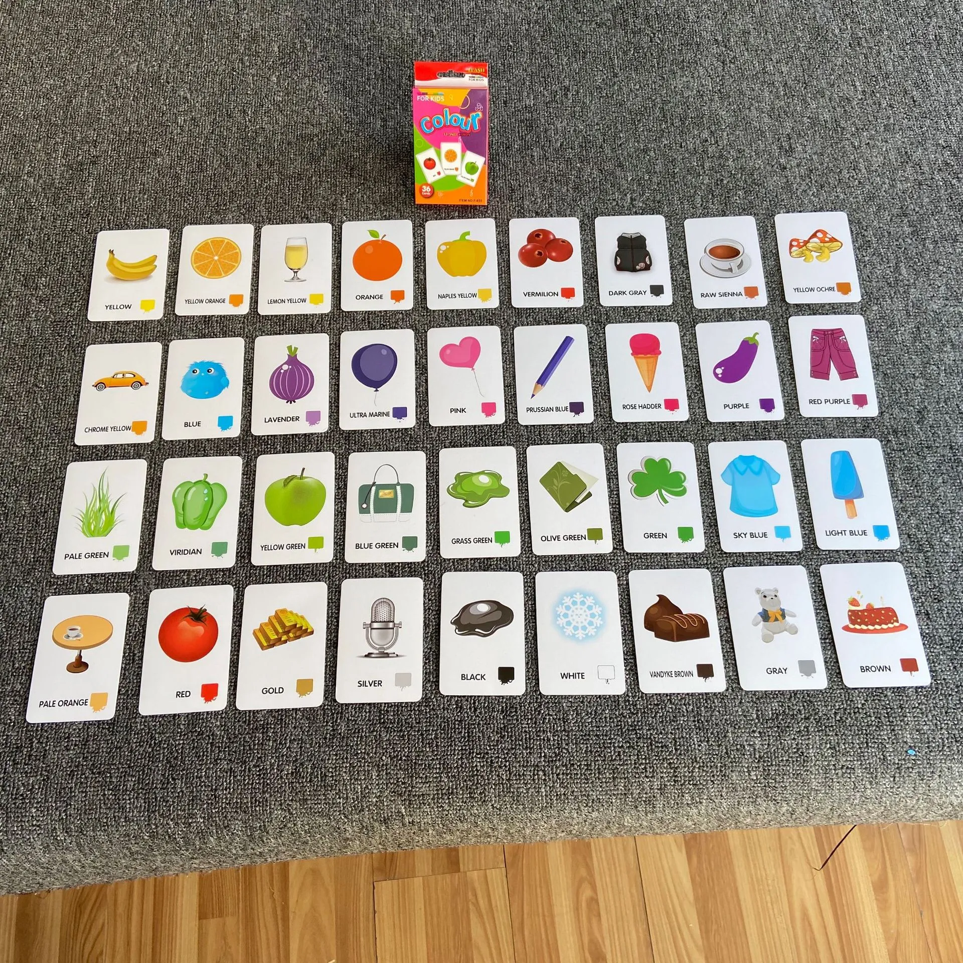 Early Baby Children's Education Flash Cards English Word Recognition Cards Color Visual Flash Cards Teaching Tools