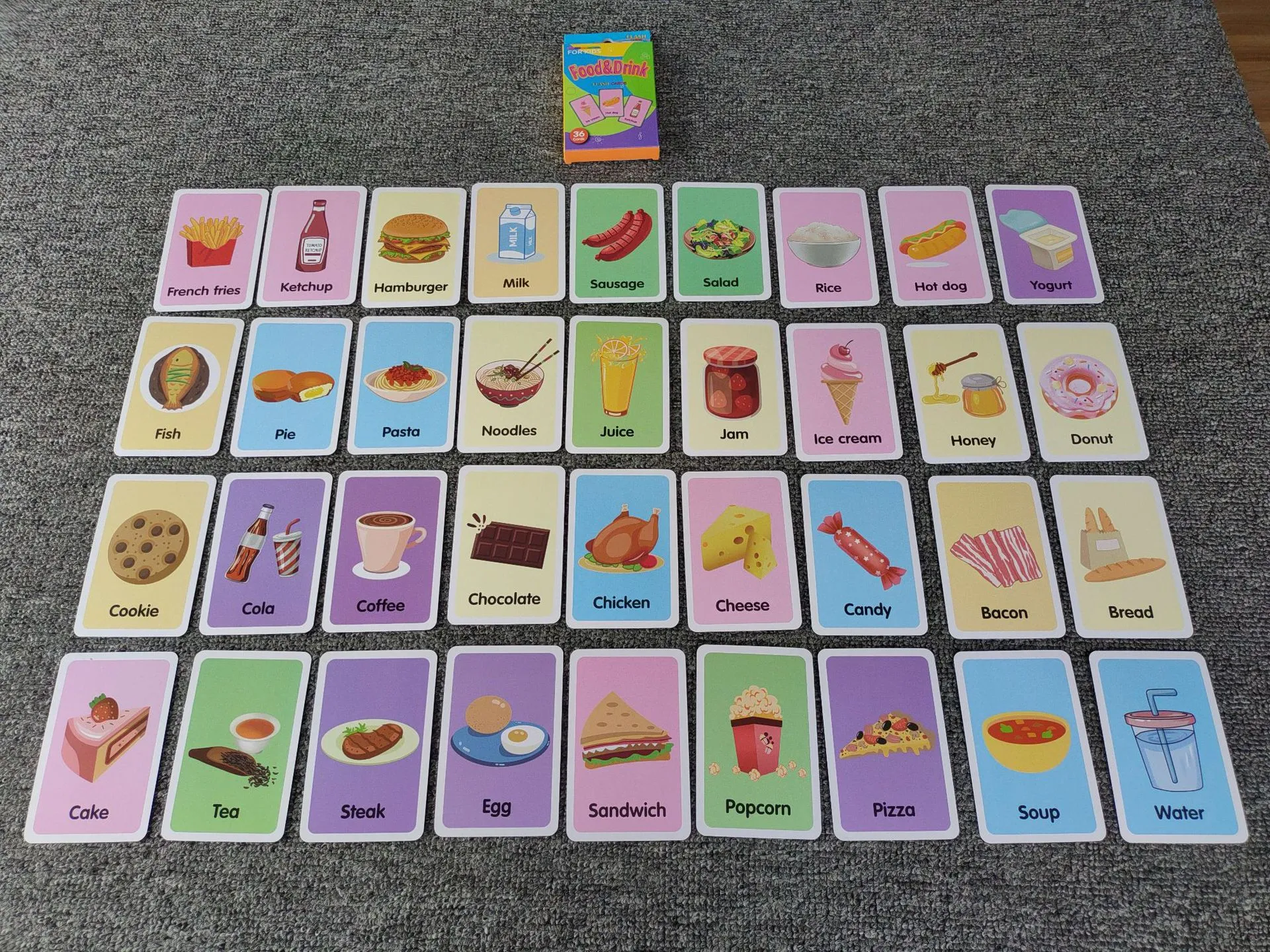 Early Baby Children's Education Flash Cards English Word Recognition Cards Color Visual Flash Cards Teaching Tools