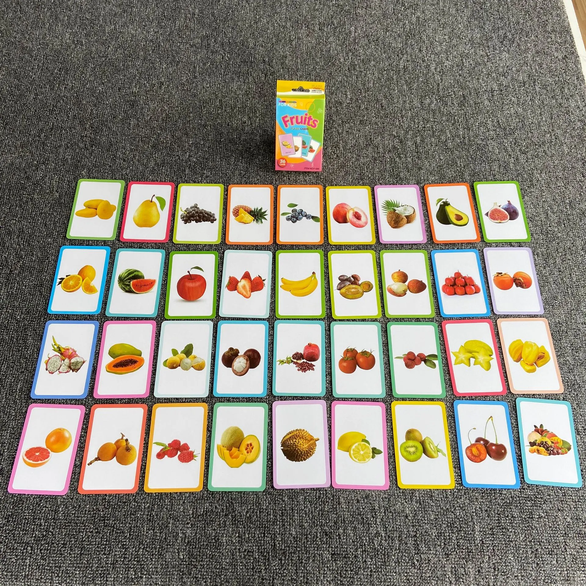 Early Baby Children's Education Flash Cards English Word Recognition Cards Color Visual Flash Cards Teaching Tools