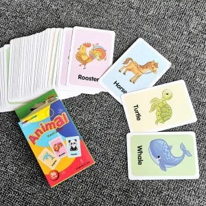 Early Baby Children's Education Flash Cards English Word Recognition Cards Color Visual Flash Cards Teaching Tools