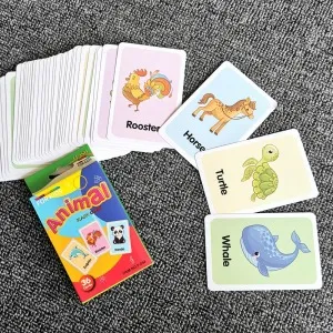 Early Baby Children's Education Flash Cards English Word Recognition Cards Color Visual Flash Cards Teaching Tools