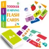 58PCS ABC Alphabet Flashcards Montessori Early Education Toys Baby  Shapes Animals Learning Cards Games Puzzles For Kids Gifts