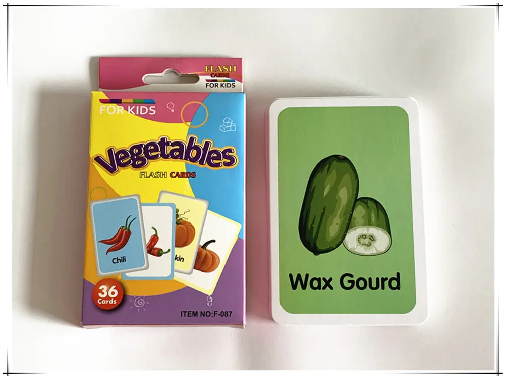 36pcs Children Cognition Cards Body Parts Animal Fruits Double Side Flashcards Montessori Baby Kids Early Educational Toys Gifts