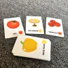 36pcs Children Cognition Cards Body Parts Animal Fruits Double Side Flashcards Montessori Baby Kids Early Educational Toys Gifts