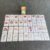 36pcs Children Cognition Cards Body Parts Animal Fruits Double Side Flashcards Montessori Baby Kids Early Educational Toys Gifts