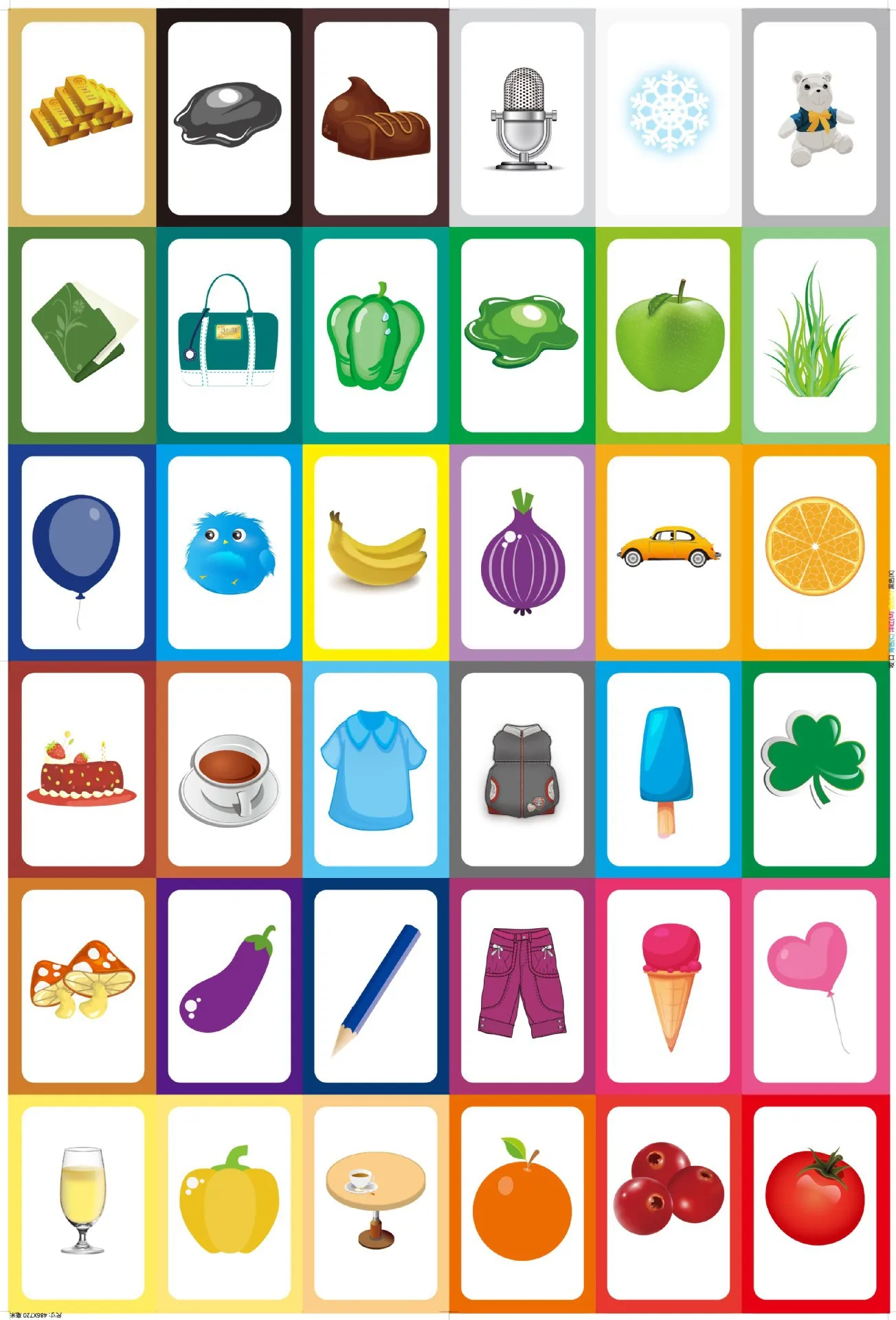 36pcs Children Cognition Cards Body Parts Animal Fruits Double Side Flashcards Montessori Baby Kids Early Educational Toys Gifts