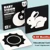 Montessori Baby Visual Stimulation Cards High Contrast Flash Card Infant Gift For Children Cognition Toy