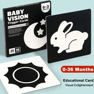 Montessori Baby Visual Stimulation Cards High Contrast Flash Card Infant Gift For Children Cognition Toy