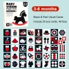 Montessori Baby Visual Stimulation Cards High Contrast Flash Card Infant Gift For Children Cognition Toy