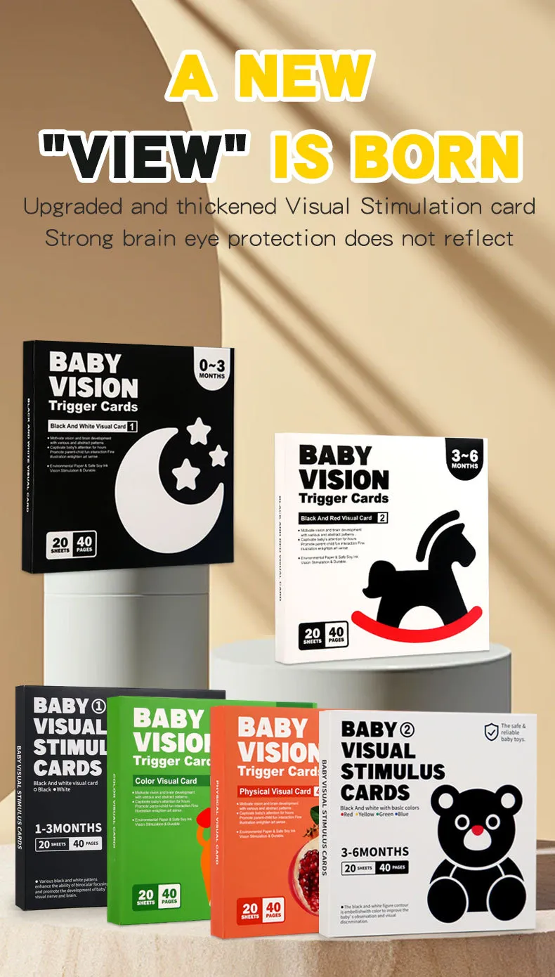 Baby Visual Stimulation Cards Montessori High Contrast Flash Card Infant Visual Early Education Learning Toys For Newborn Gifts