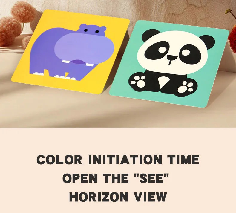 Baby Visual Stimulation Cards Montessori High Contrast Flash Card Infant Visual Early Education Learning Toys For Newborn Gifts