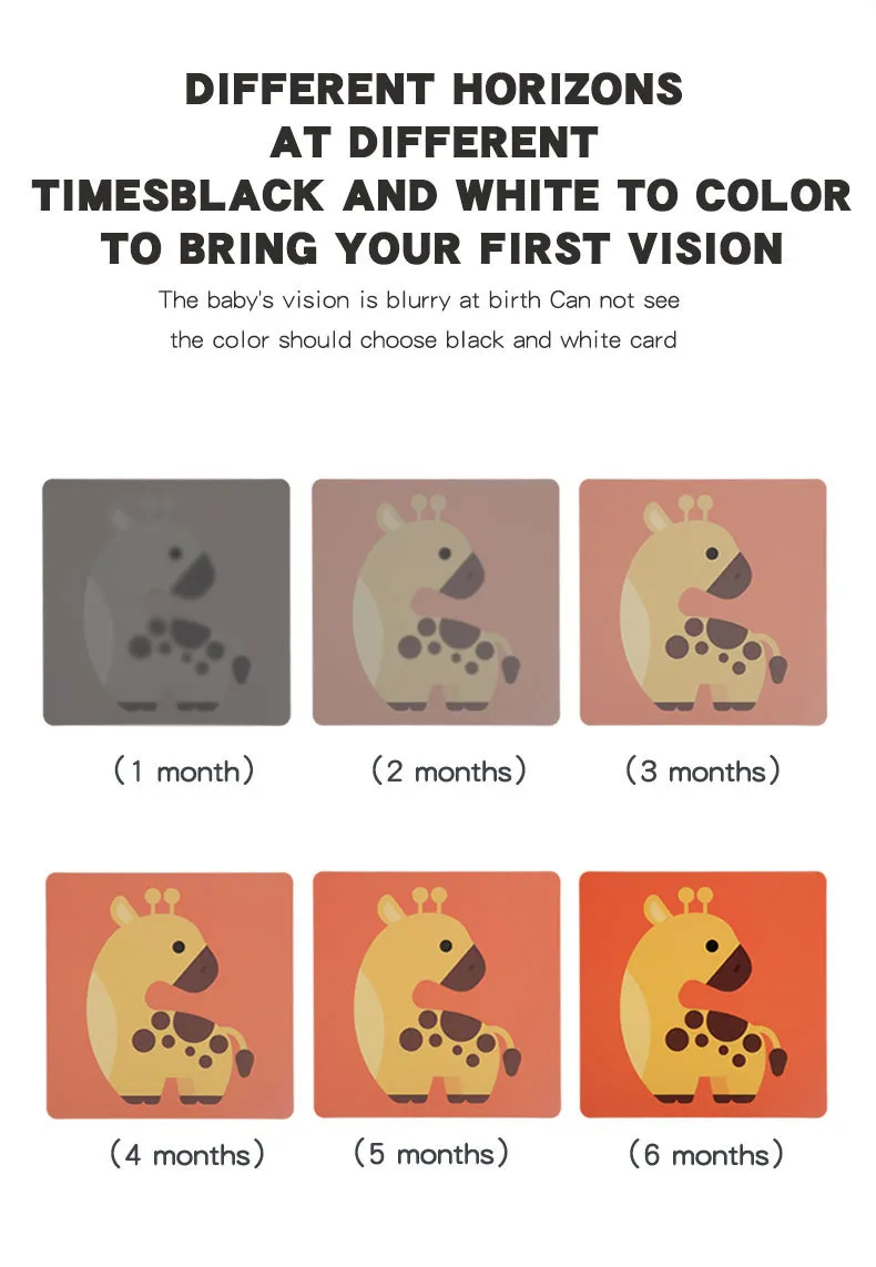 Baby Visual Stimulation Cards Montessori High Contrast Flash Card Infant Visual Early Education Learning Toys For Newborn Gifts