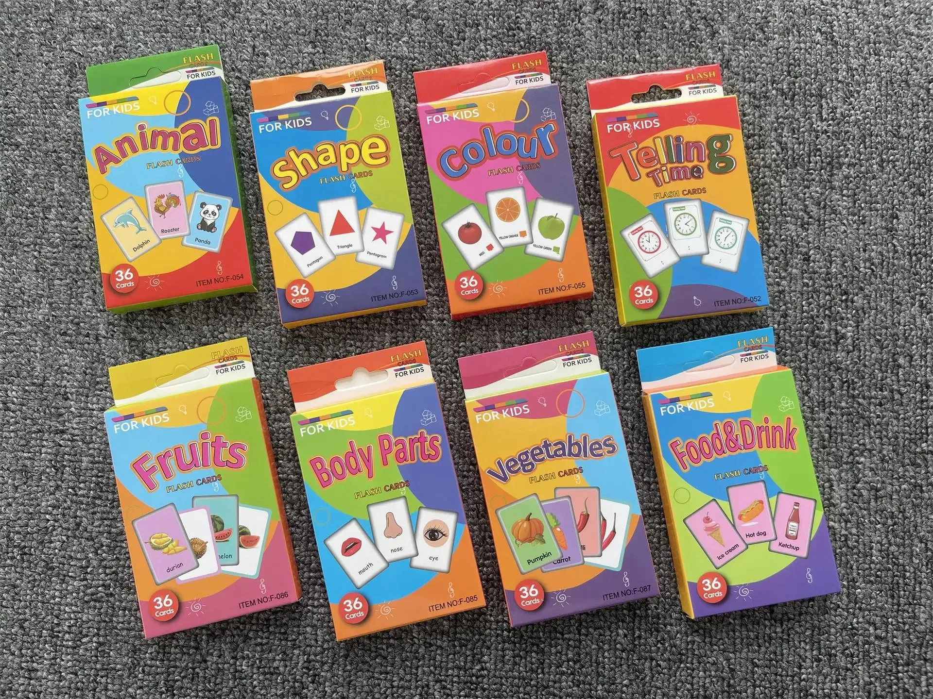 36pcs Children Cognition Cards Body Parts Animal Fruits Double Side Flashcards Montessori Baby Kids Early Educational Toys Gifts