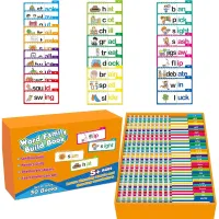 Word Family Build Book Kindergarten Sight Word Flash Cards Learn To Read Phonics Flash Cards Read and Rhyme Flip Activity Book