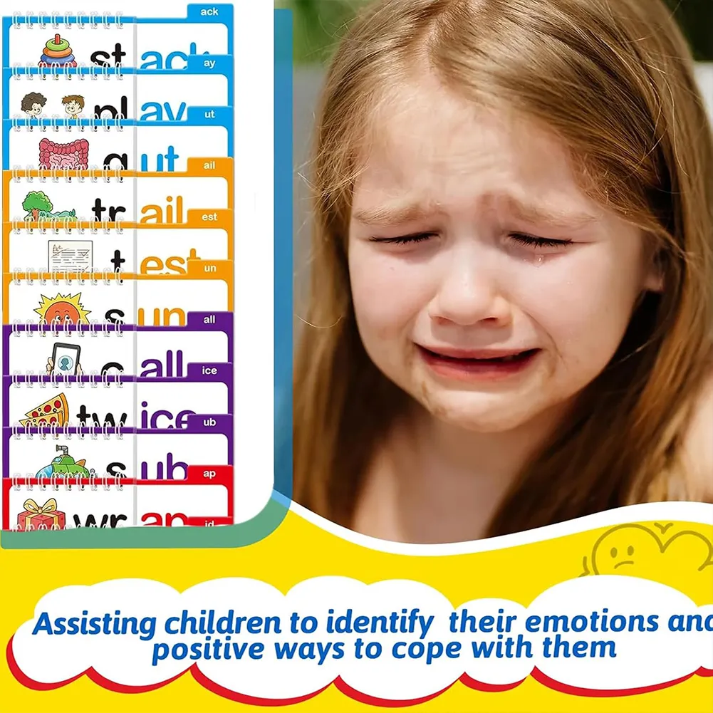 Word Family Build Book Kindergarten Sight Word Flash Cards Learn To Read Phonics Flash Cards Read and Rhyme Flip Activity Book