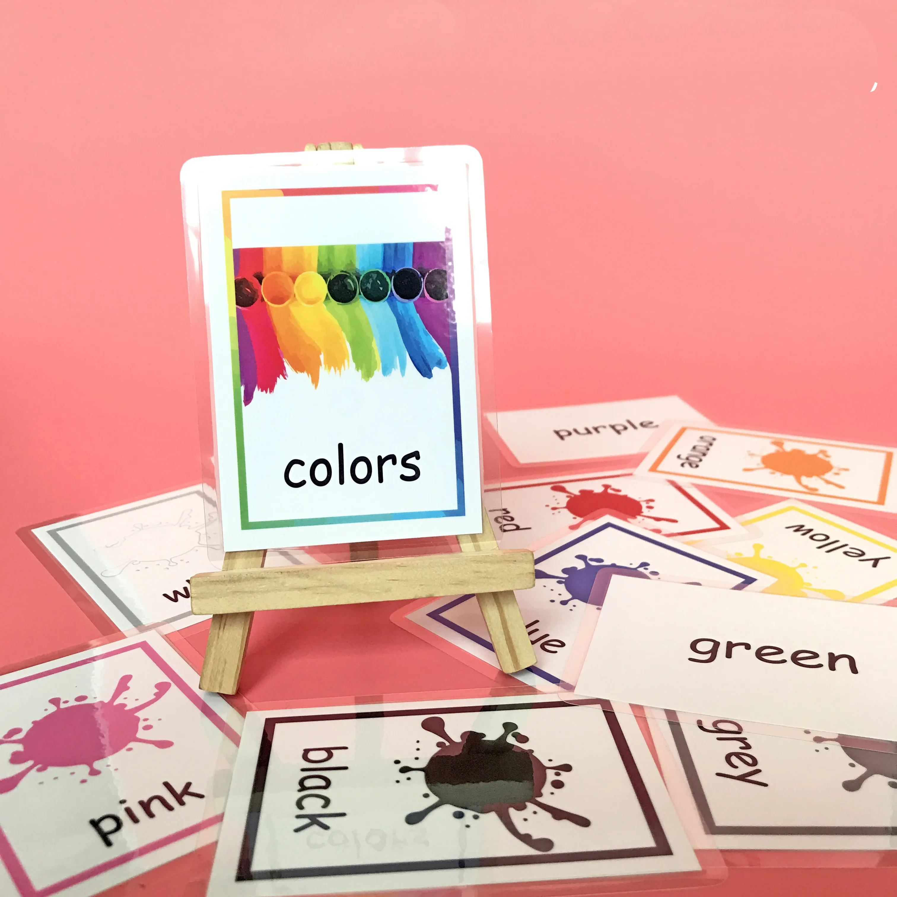 Montessori Kids English Words Learning Flashcards Early Educational Cards Classroom Supplies Kindergarten Teacher Teaching Aids