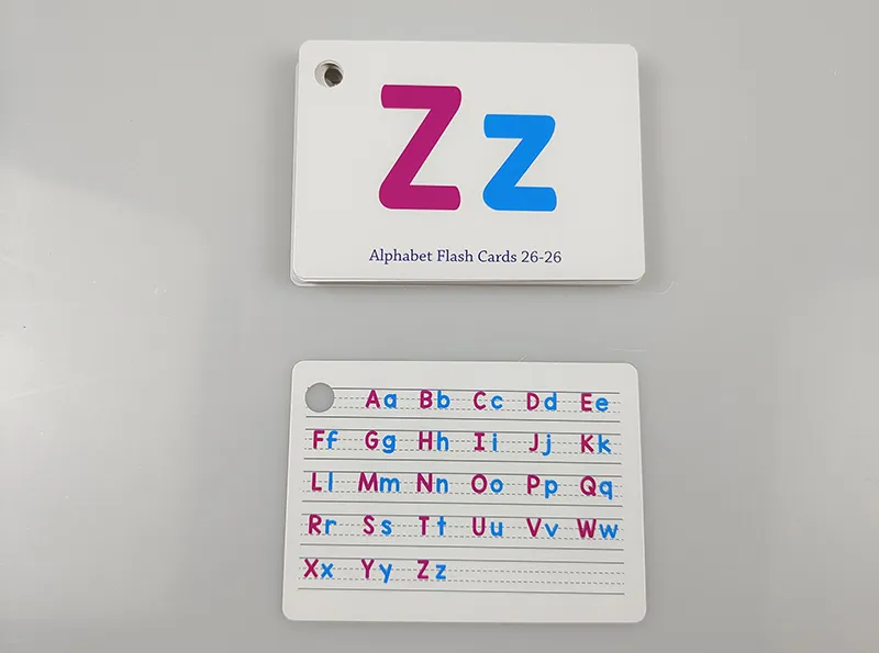 Flash Cards Alphabet Double Sided Flash Cards Toddlers ABC Letters Learning Toy Educational Preschool Kids Children Flashcards