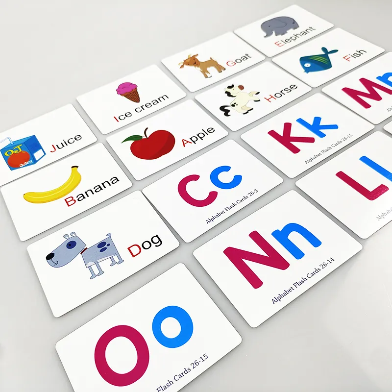Flash Cards Alphabet Double Sided Flash Cards Toddlers ABC Letters Learning Toy Educational Preschool Kids Children Flashcards