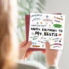 My Bestie Birthday Card with Envelope,My Happy Place,My Soul Sister,Funny Birthday Greeting Card for Friend Sister,Birthday Gift