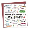 My Bestie Birthday Card with Envelope,My Happy Place,My Soul Sister,Funny Birthday Greeting Card for Friend Sister,Birthday Gift