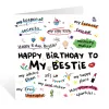 My Bestie Birthday Card with Envelope,My Happy Place,My Soul Sister,Funny Birthday Greeting Card for Friend Sister,Birthday Gift
