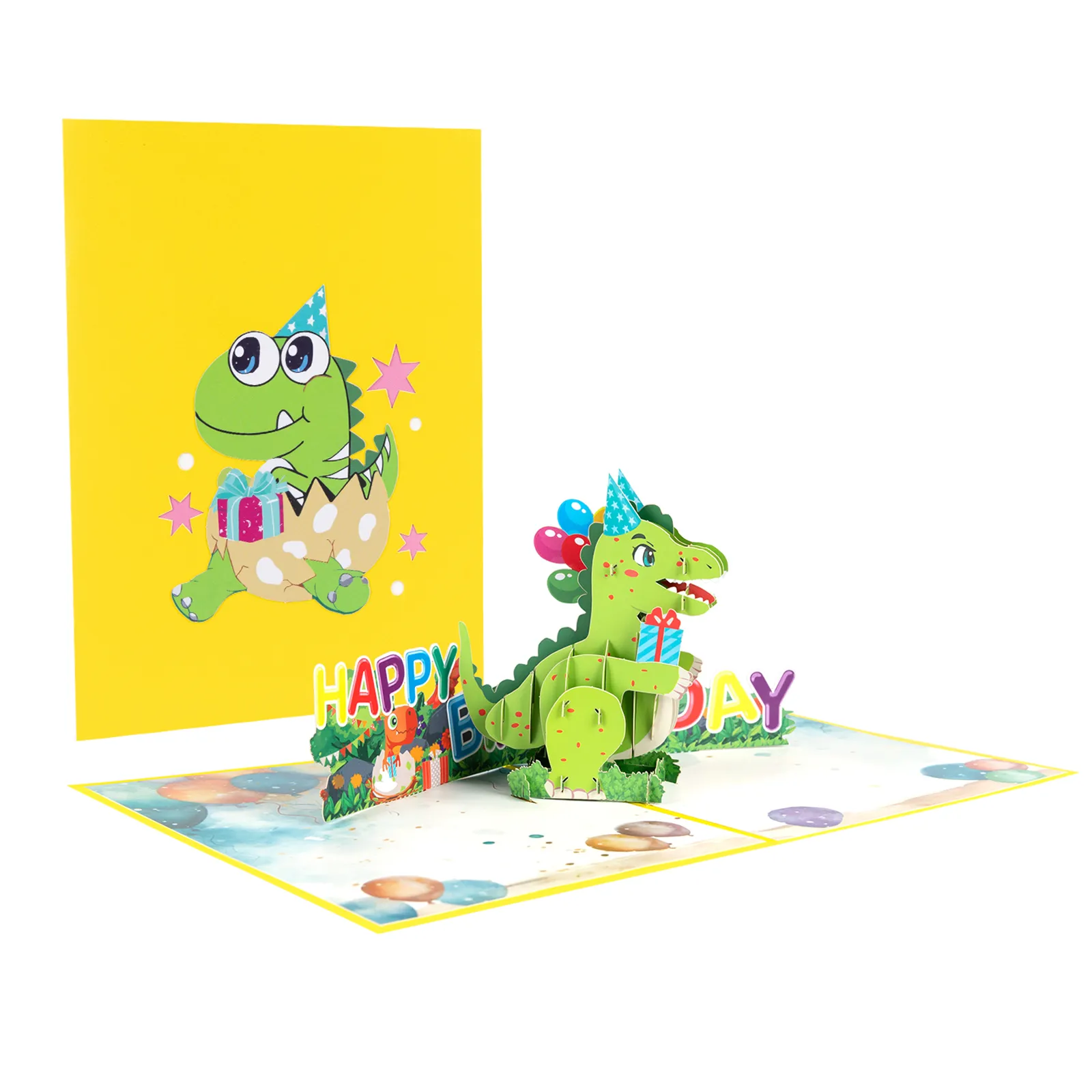 Happy Birthday Card for Girl Kids Wife Husband 3d Birthday Cake Pop-Up Greeting Cards Postcards Gifts with Envelope
