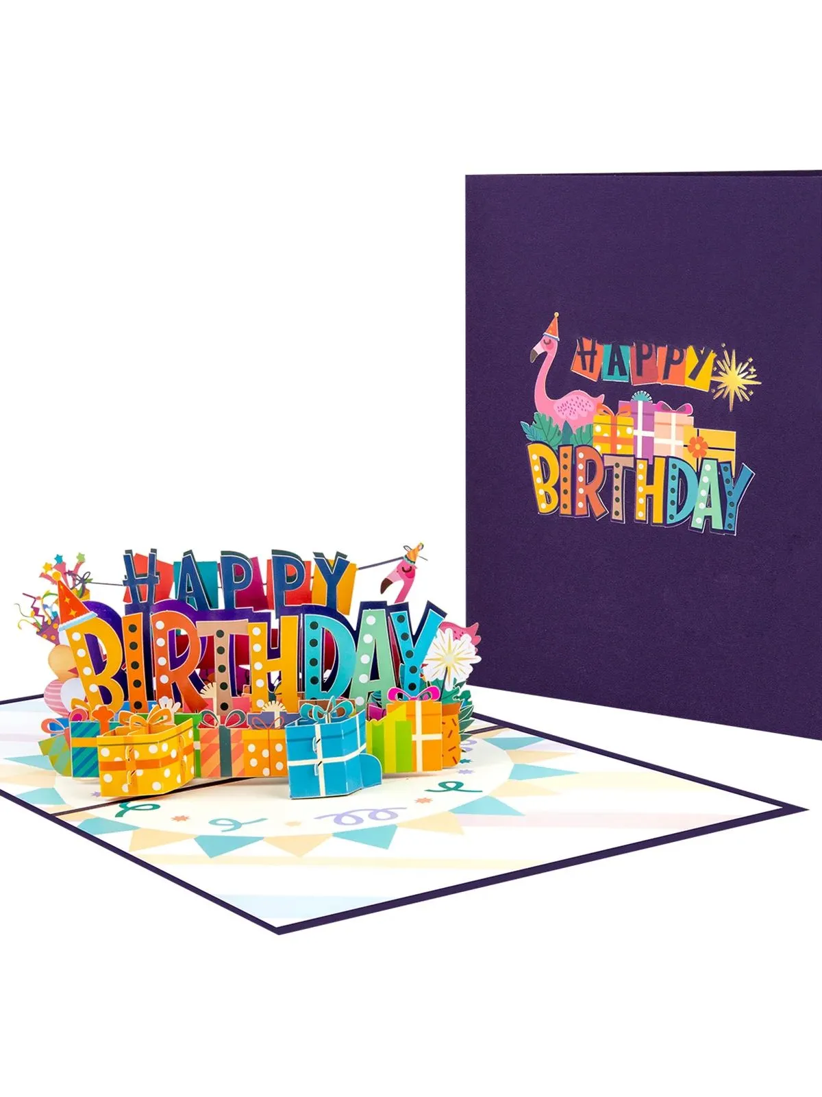 Happy Birthday Card for Girl Kids Wife Husband 3d Birthday Cake Pop-Up Greeting Cards Postcards Gifts with Envelope
