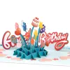 Happy Birthday Card for Girl Kids Wife Husband 3d Birthday Cake Pop-Up Greeting Cards Postcards Gifts with Envelope